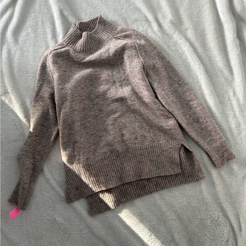 Loft Women's Heathered Confetti Taupe Colored Sweater